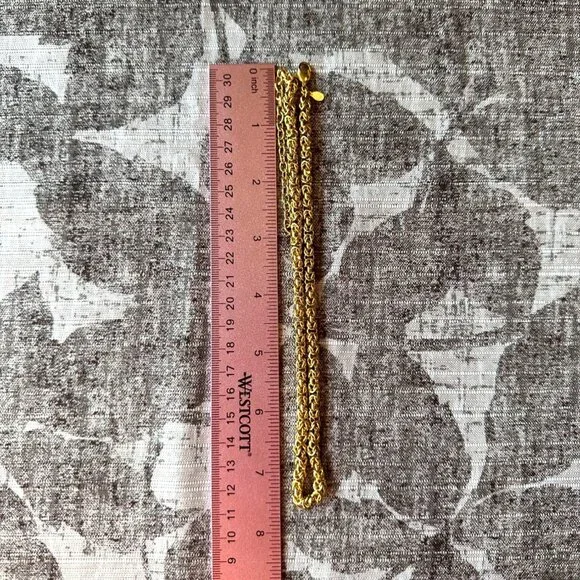 Premier Designs Gold-Tone Byzantine Chain Necklace 15-18" Adjustable Chunky - Picture 2 of 7